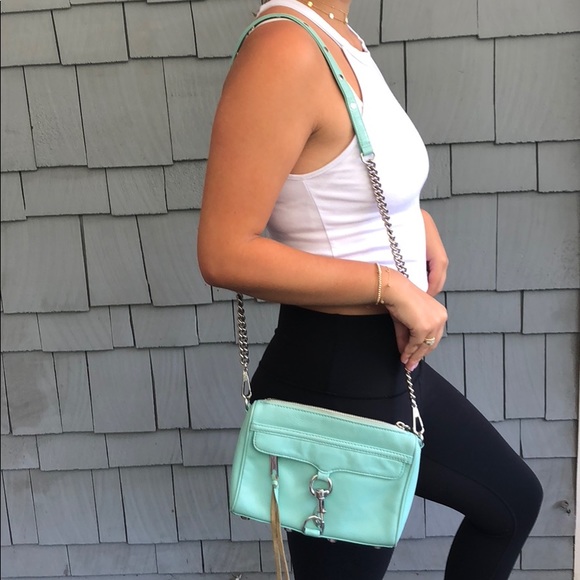Turquoise Rebecca Minkoff mini mac - Picture 3 of 3